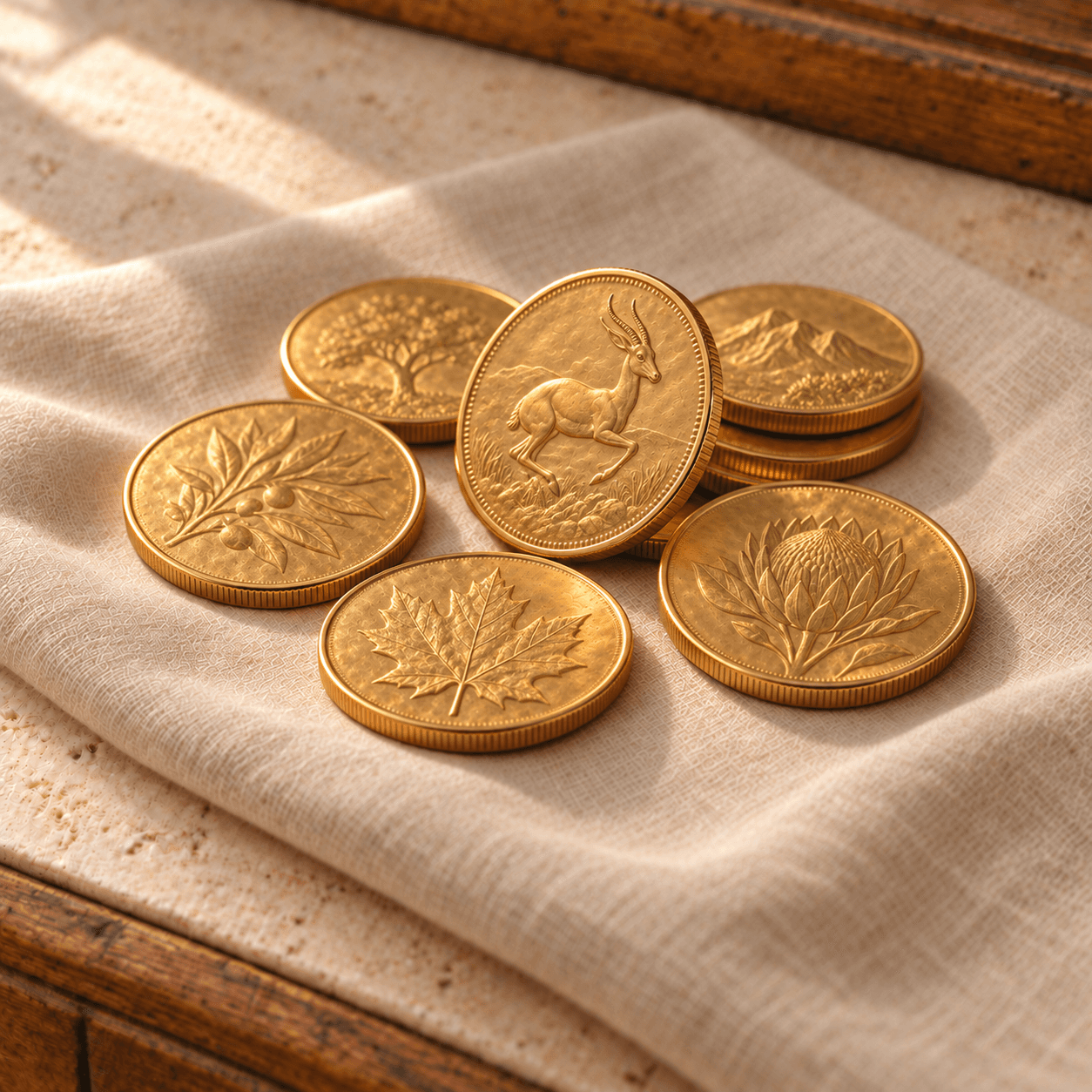 Münzen (Krugerrand & Maple Leaf) verkaufen bei Der Goldmann, Ankauf für Nordhorn