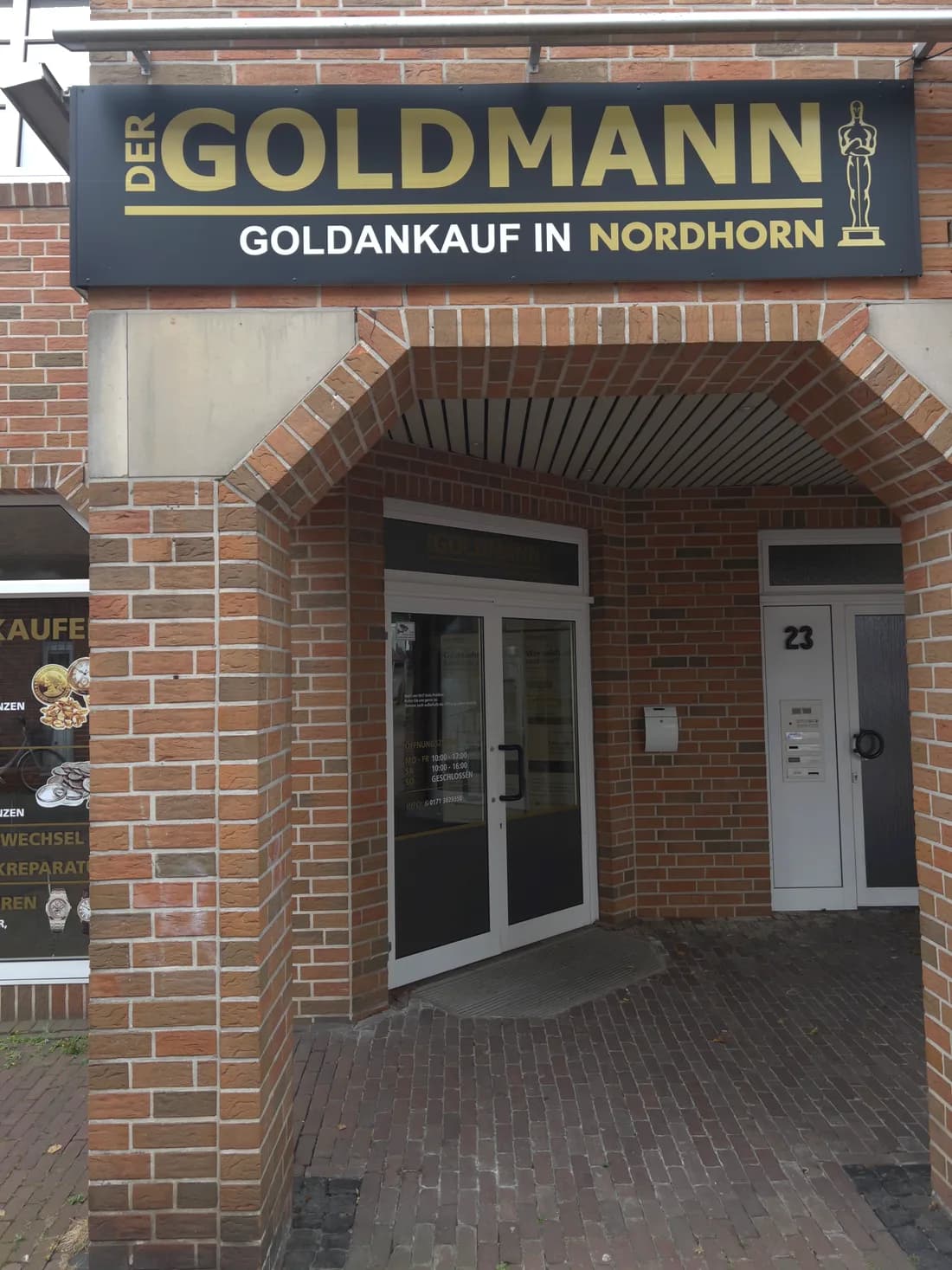 Ladengeschäft Der Goldmann Nordhorn für Goldankauf und Silberankauf, Schuhmachershagen 23, 48529 Nordhorn